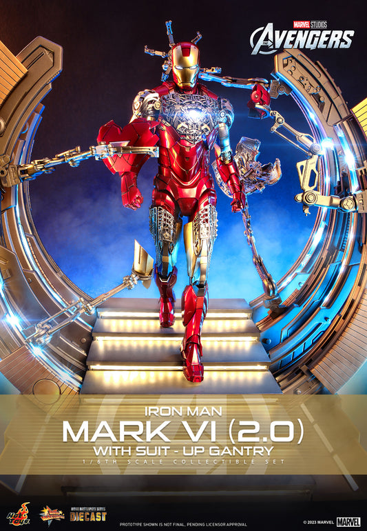 Iron Man Mark VI (2.0) with Suit-Up Gantry by Hot Toys