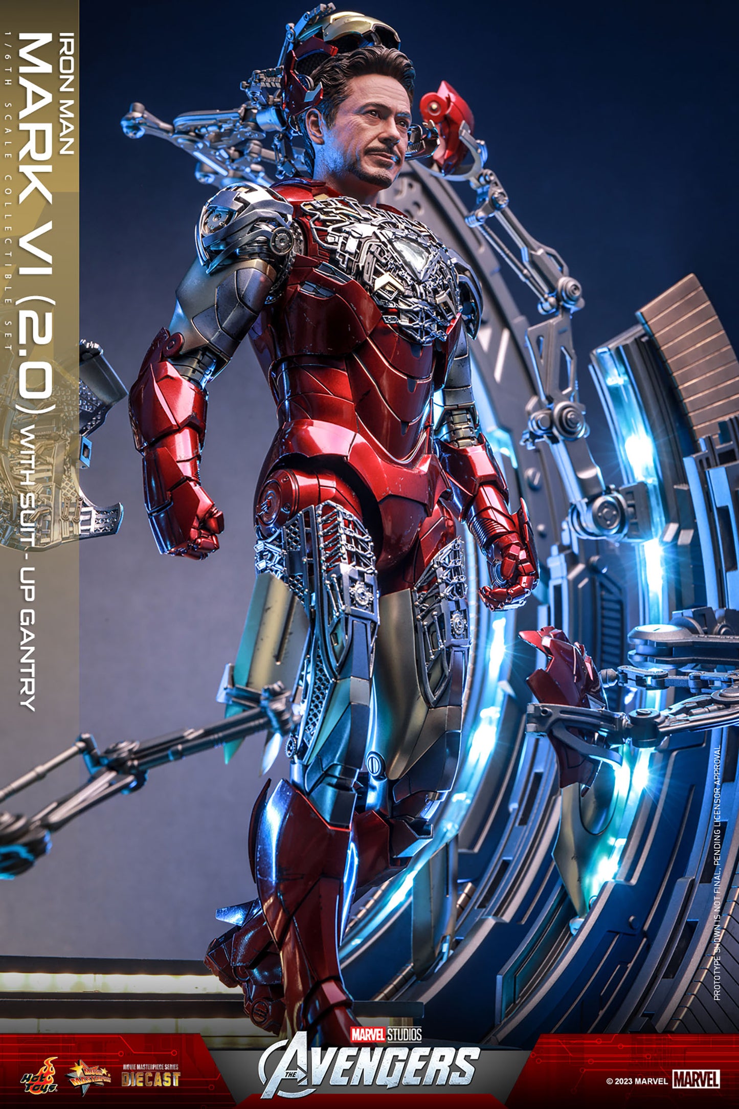 Iron Man Mark VI (2.0) with Suit-Up Gantry by Hot Toys