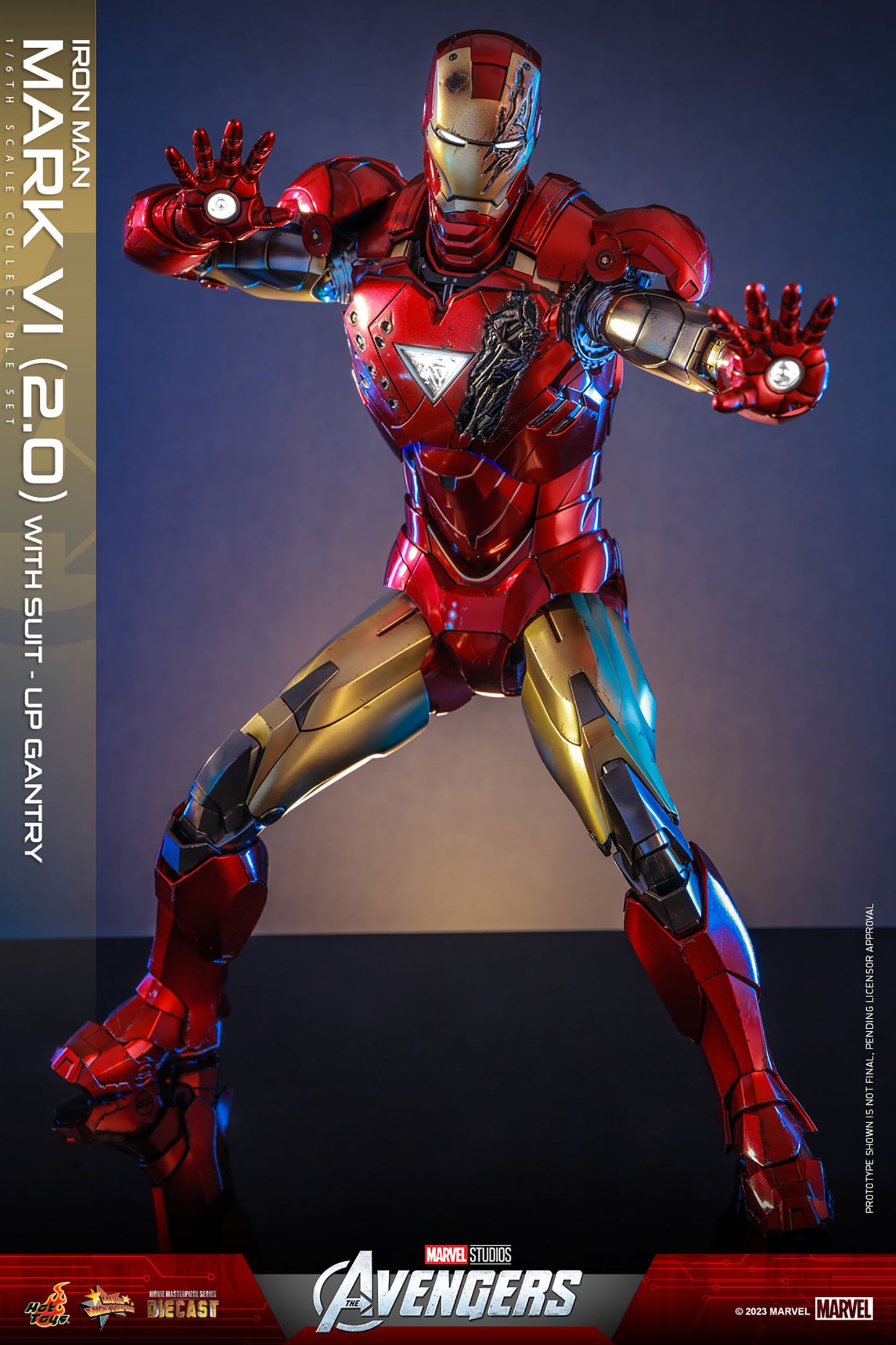 Iron Man Mark VI (2.0) with Suit-Up Gantry by Hot Toys