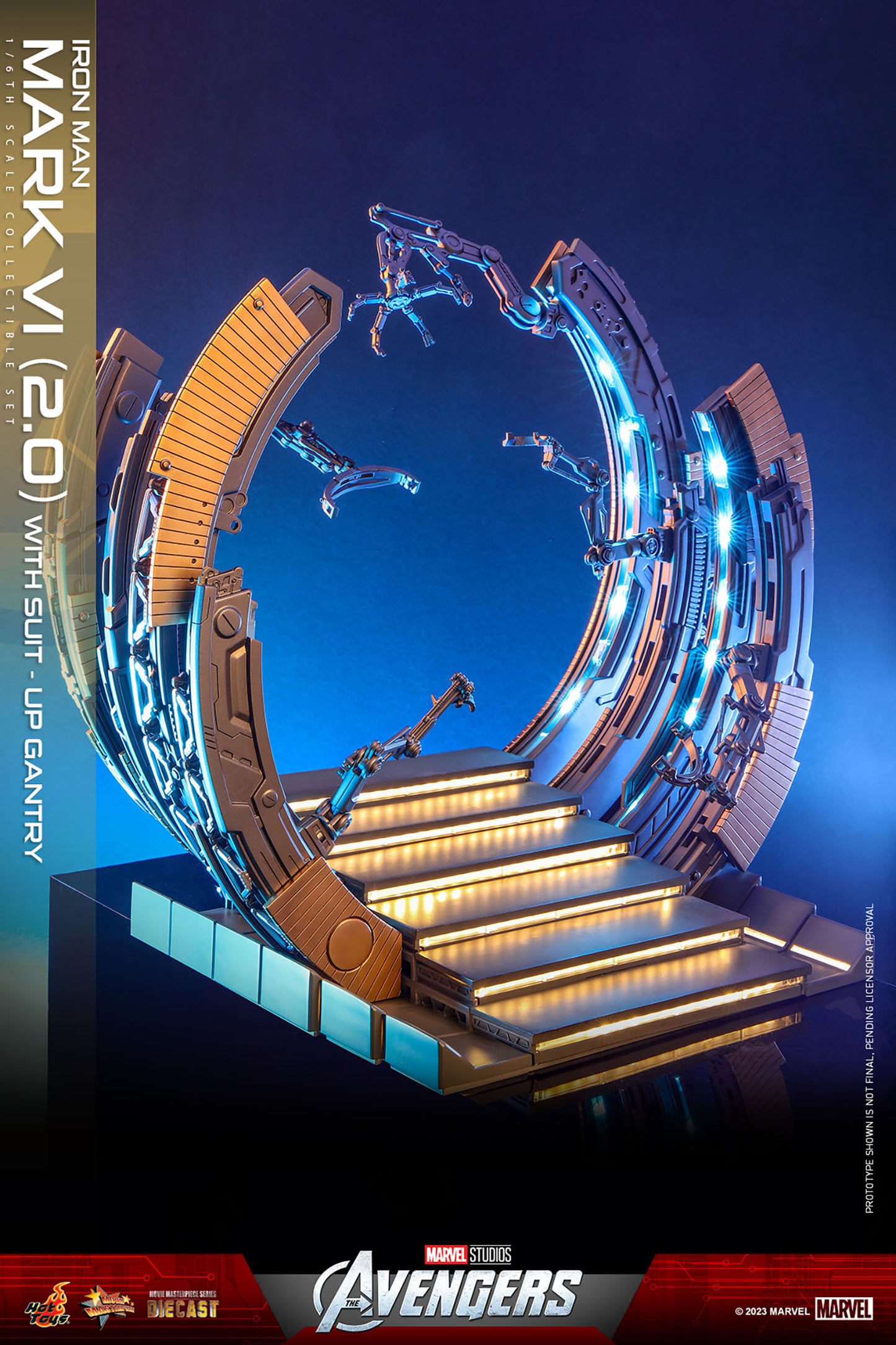 Iron Man Mark VI (2.0) with Suit-Up Gantry by Hot Toys