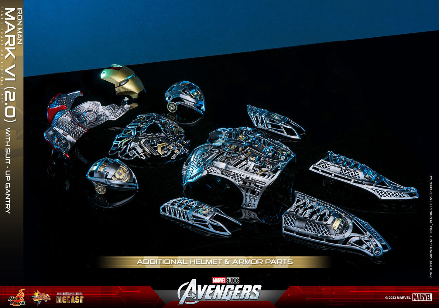Iron Man Mark VI (2.0) with Suit-Up Gantry by Hot Toys