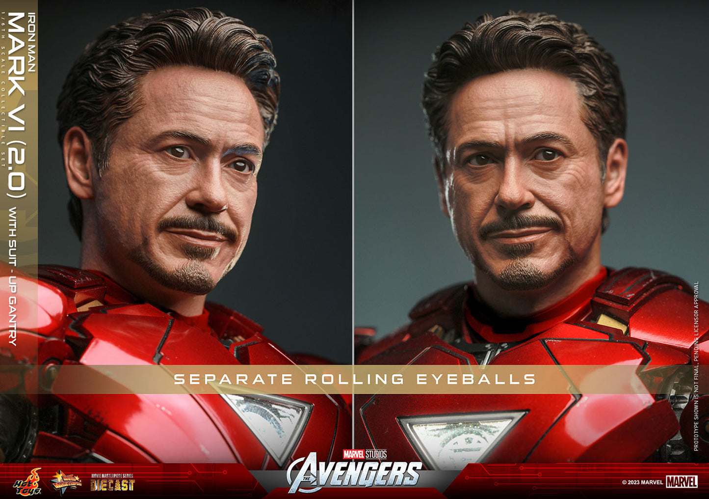Iron Man Mark VI (2.0) with Suit-Up Gantry by Hot Toys