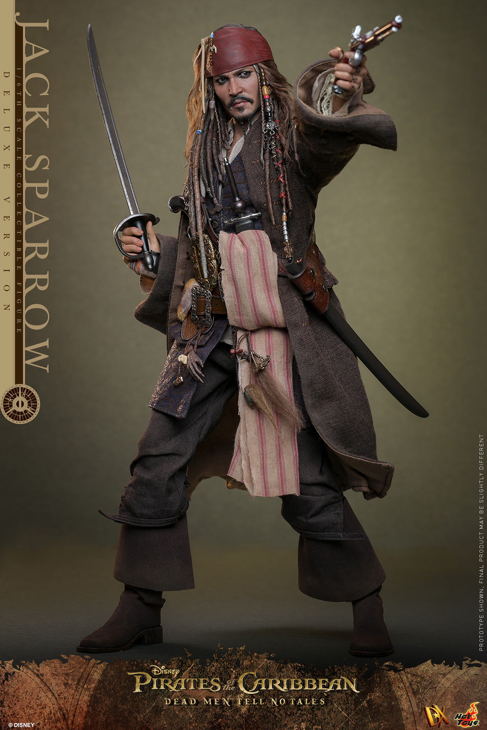 Jack Sparrow (Deluxe Version) Sixth Scale Figure by Hot Toys