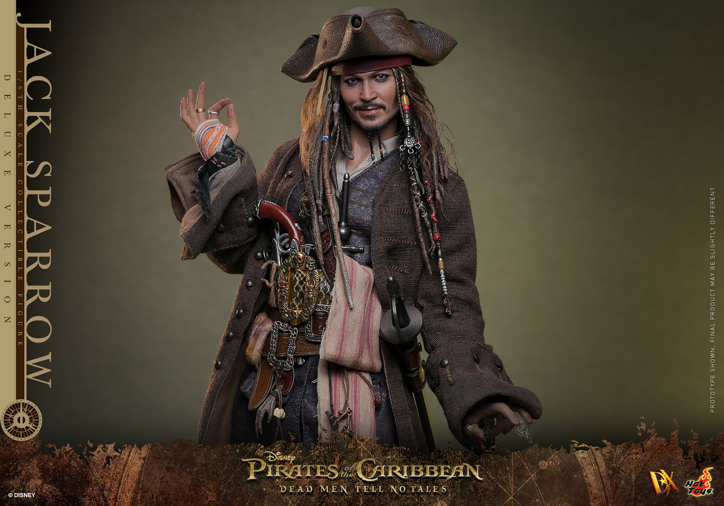 Jack Sparrow (Deluxe Version) Sixth Scale Figure by Hot Toys