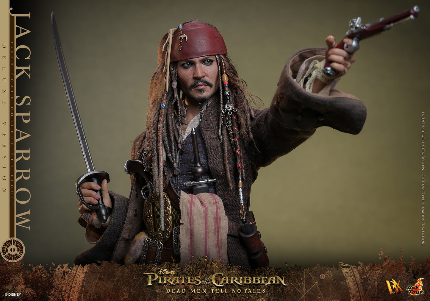 Jack Sparrow (Deluxe Version) Sixth Scale Figure by Hot Toys