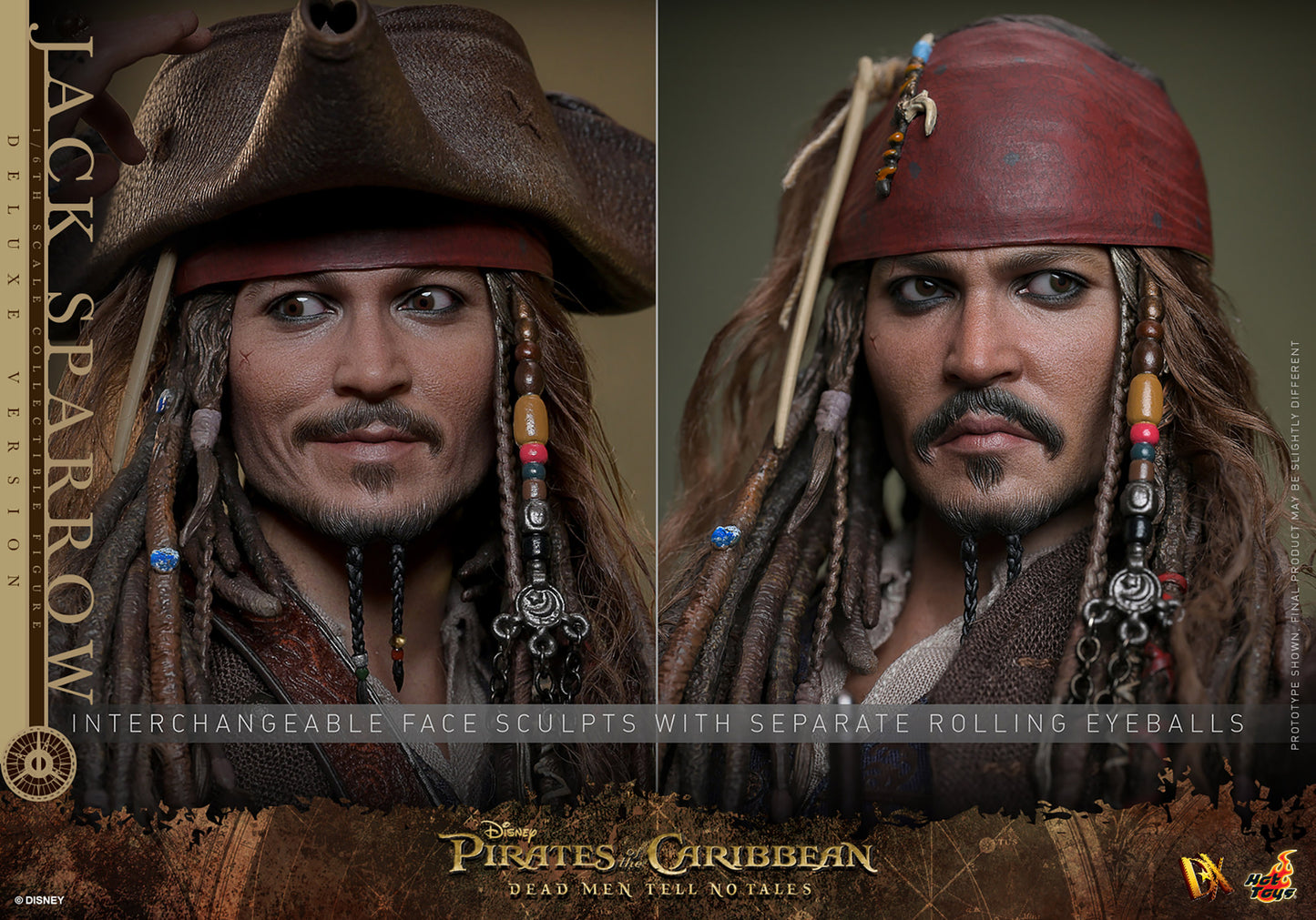 Jack Sparrow (Deluxe Version) Sixth Scale Figure by Hot Toys