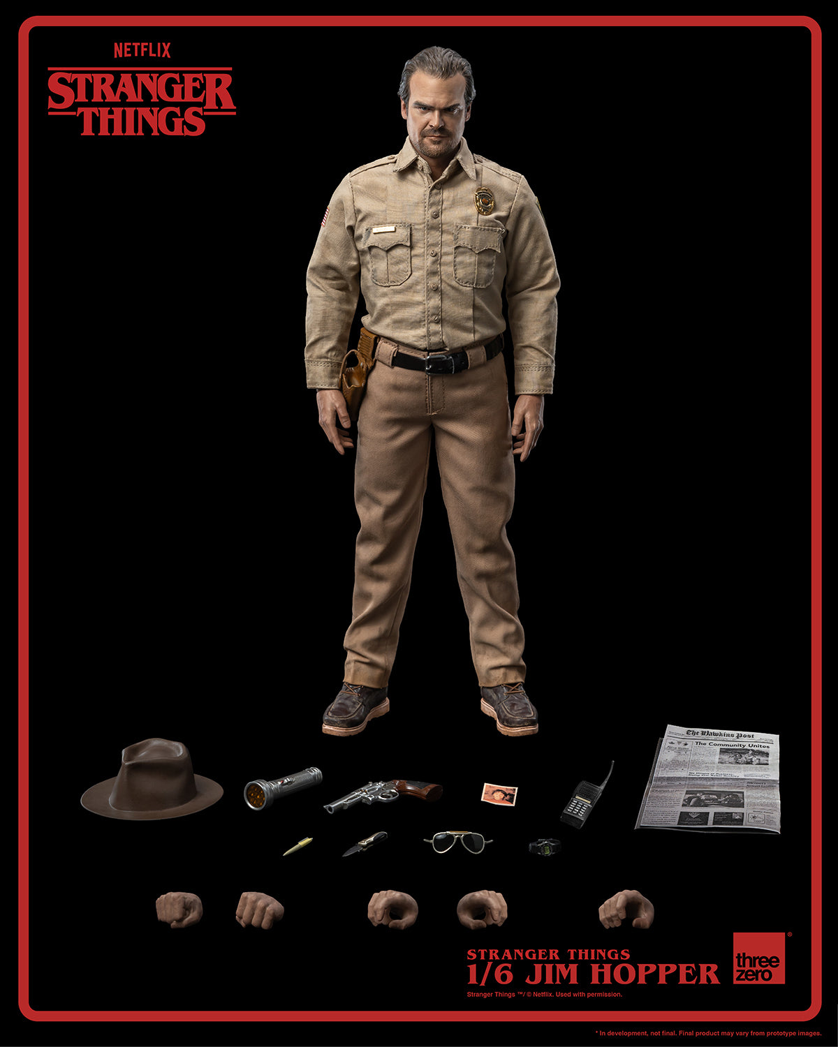 Jim Hopper (Season 1) Sixth Scale Figure by Threezero