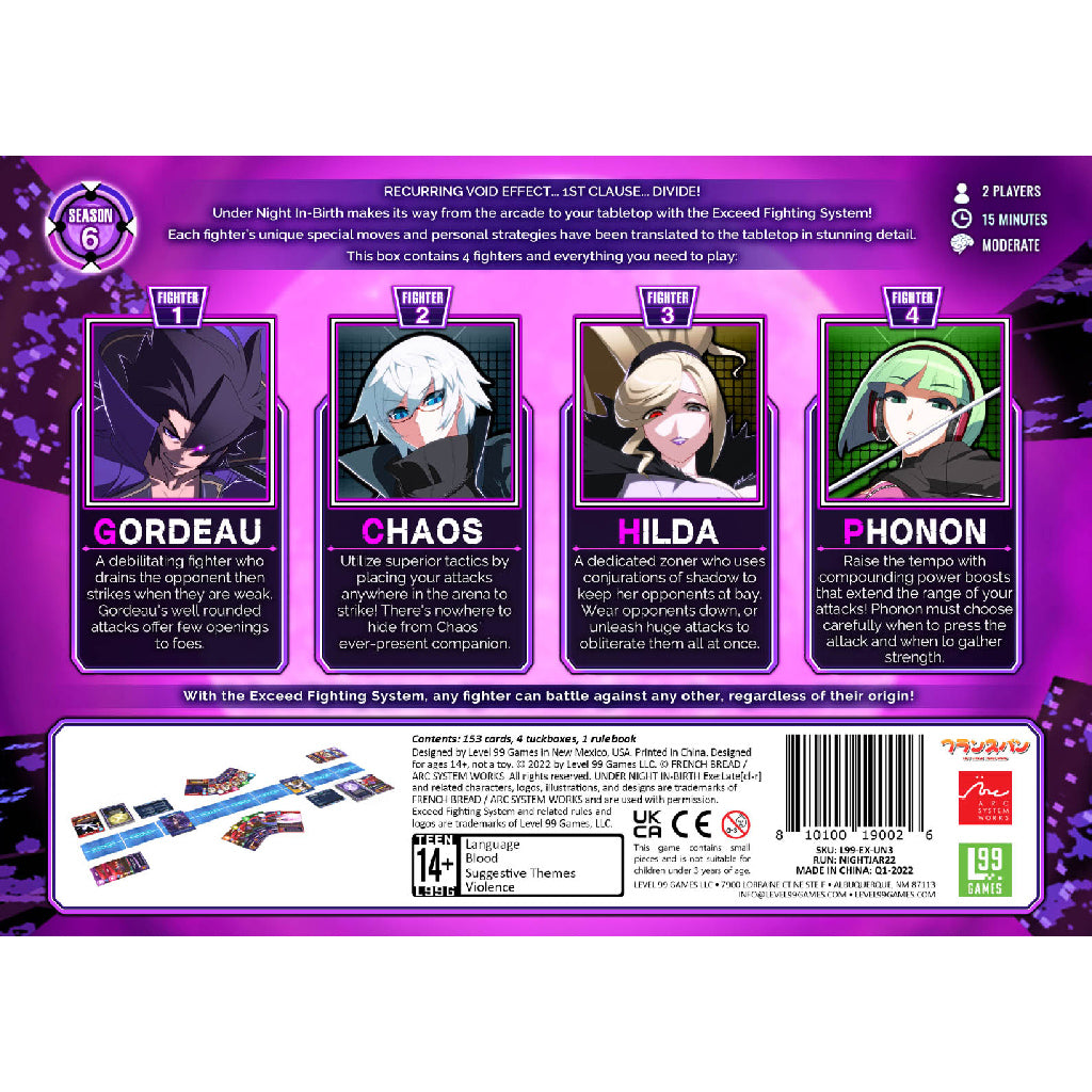 Exceed: Under Night In-Birth - Gordeau Box