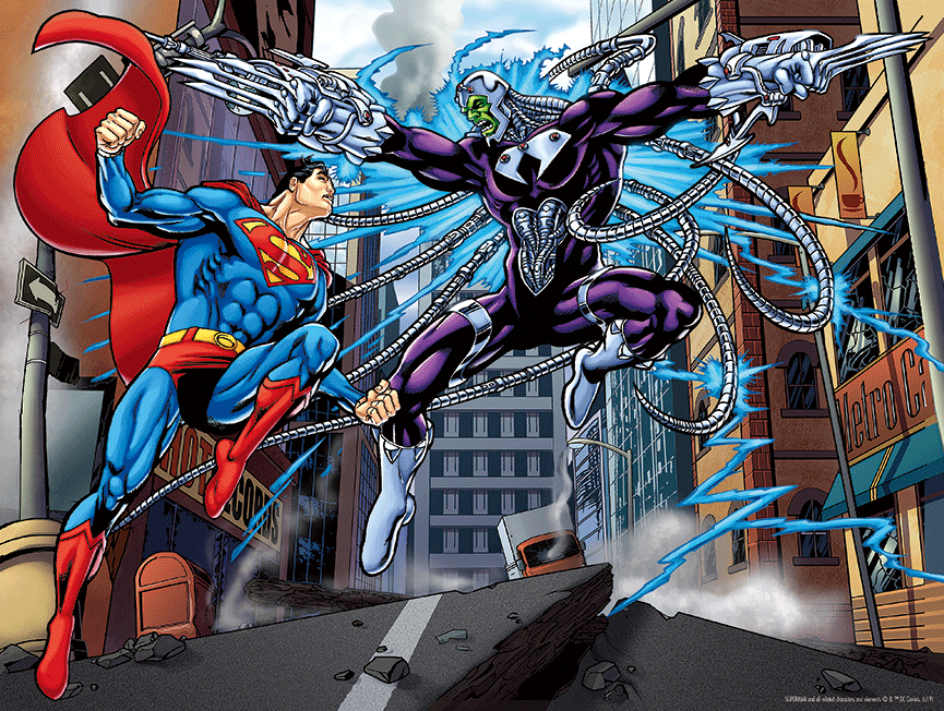 Lenticular 3D Puzzle: DC - Superman vs Electro