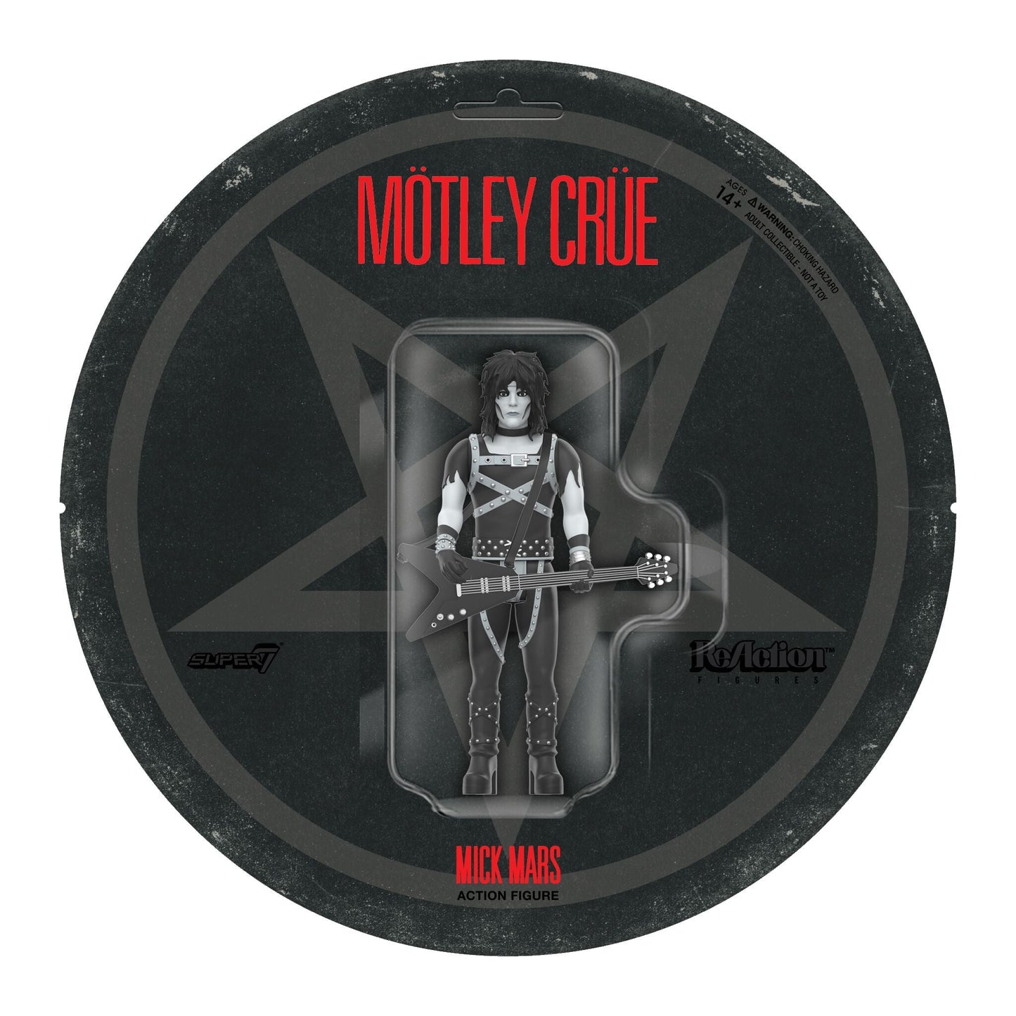 Super7 x Mötley Crüe - Mick Mars (Shout At The Devil B&W) ReAction Figure