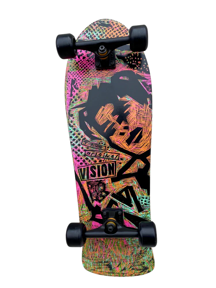 Vision Gonzales Original MG Woodcut Lime/Orange 10" Complete Skateboard