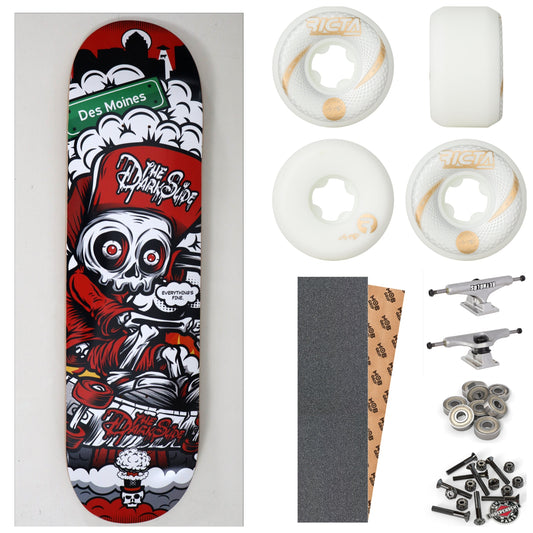 The Dark Slide x Skullduggery "Everything's Fine" 8.5" Complete Skateboard