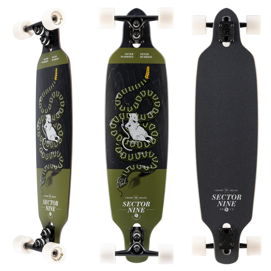 Sector 9 Fractal Rattler 9 x 36 Complete Drop Thru Longboard