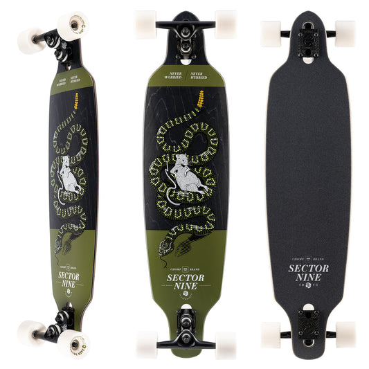 Sector 9 Fractal Rattler 9 x 36 Complete Drop Thru Longboard