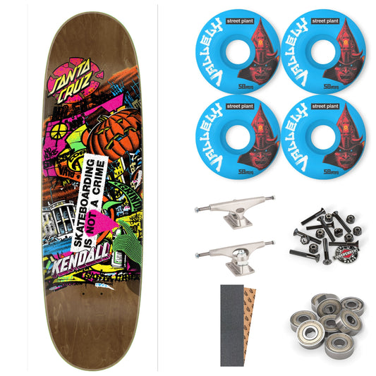 Santa Cruz Kendall Street Art Collage VX 9" Complete Skateboard