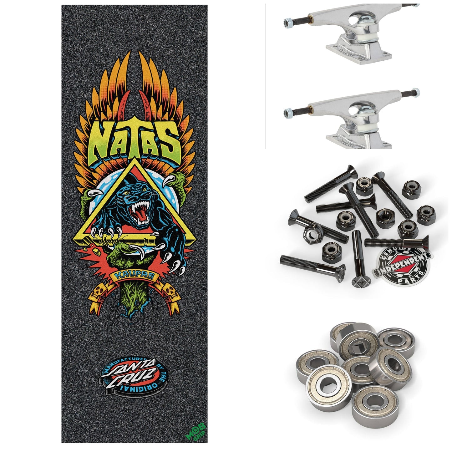 Santa Cruz Natas Shattered Panther VX 9" Complete Skateboard