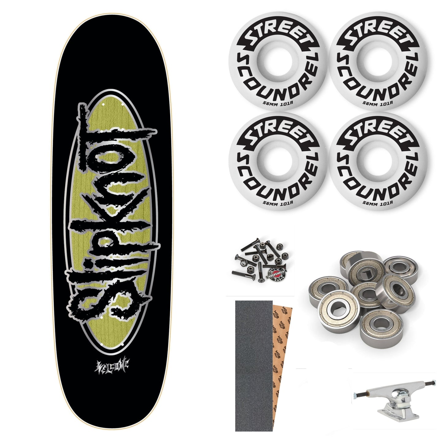 Welcome x Slipknot Oval Logo Boline 2.0 9.5" Complete Skateboard