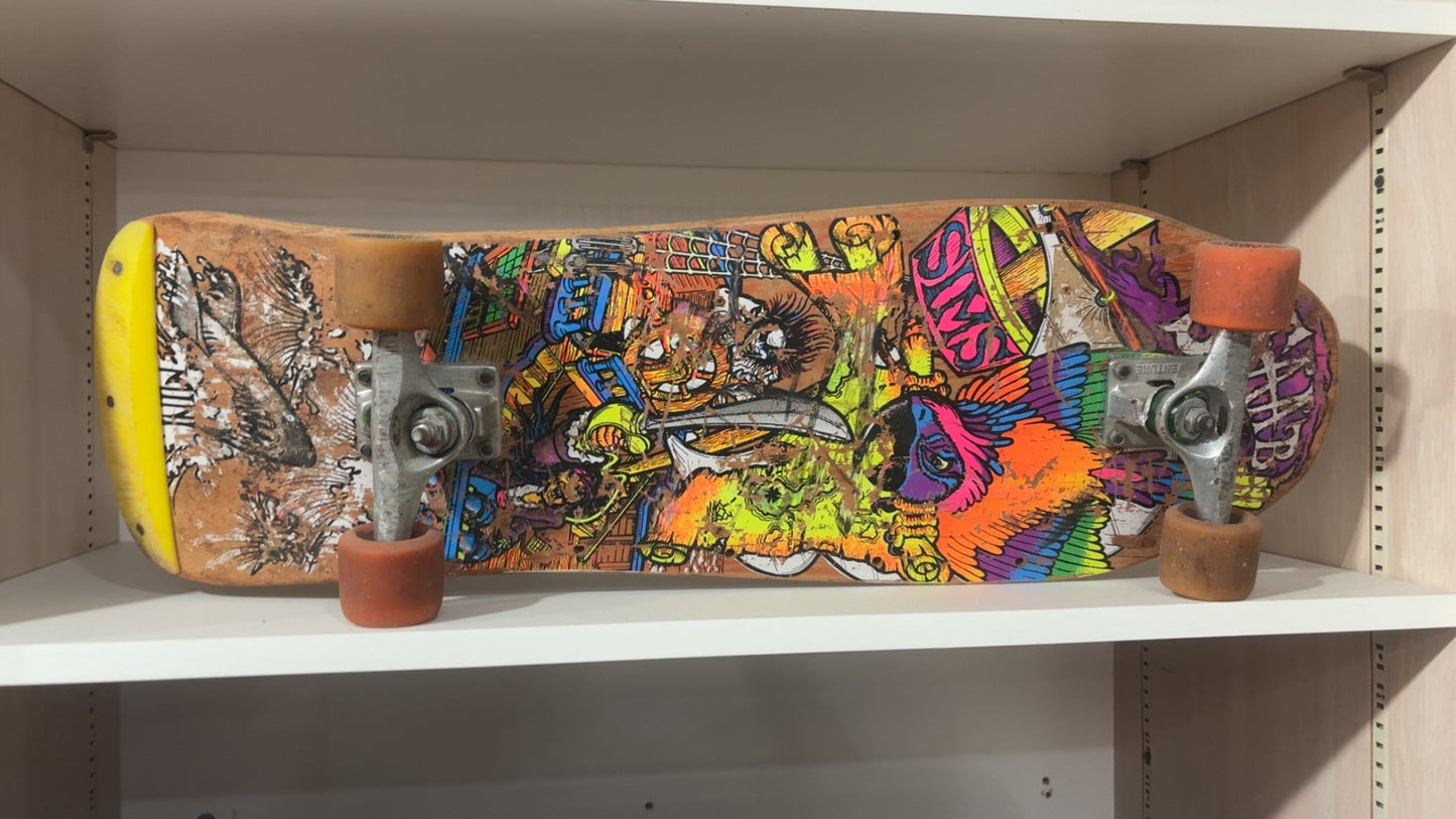 SIMS Kevin Staab Pirate Mini Natural Original 80s USED Complete Skateboard