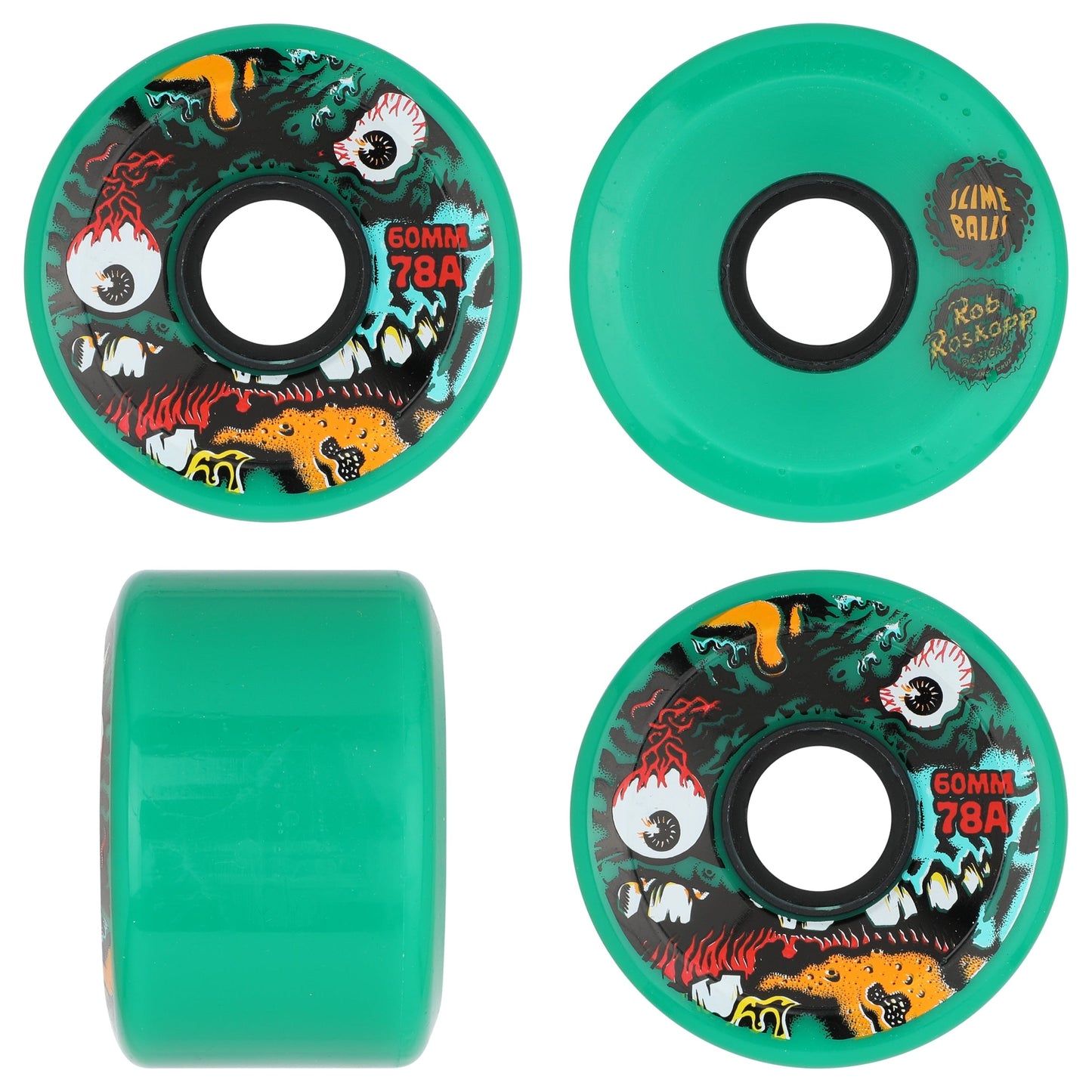 SANTA CRUZ ROB ROSKOPP FACE YELLOW 9.5" COMPLETE SKATEBOARD