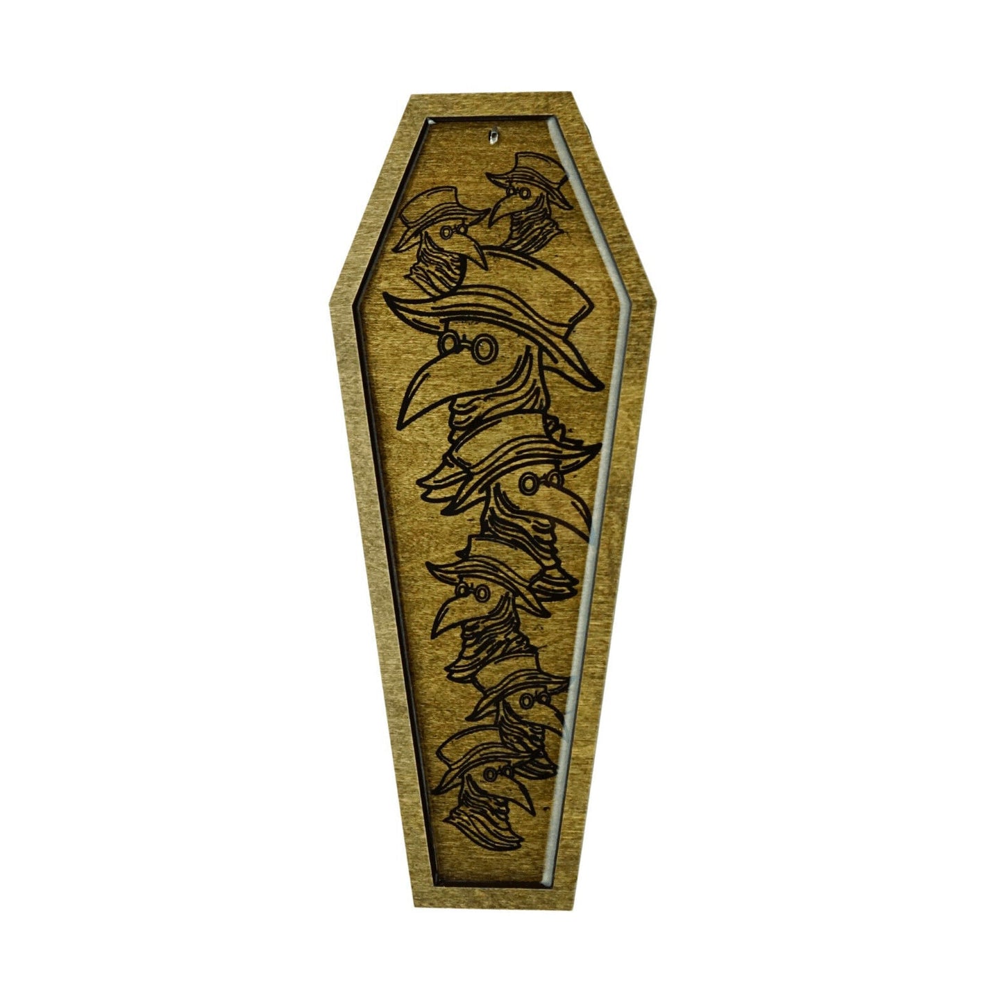 Plague Doctor Coffin Wood Incense Holder