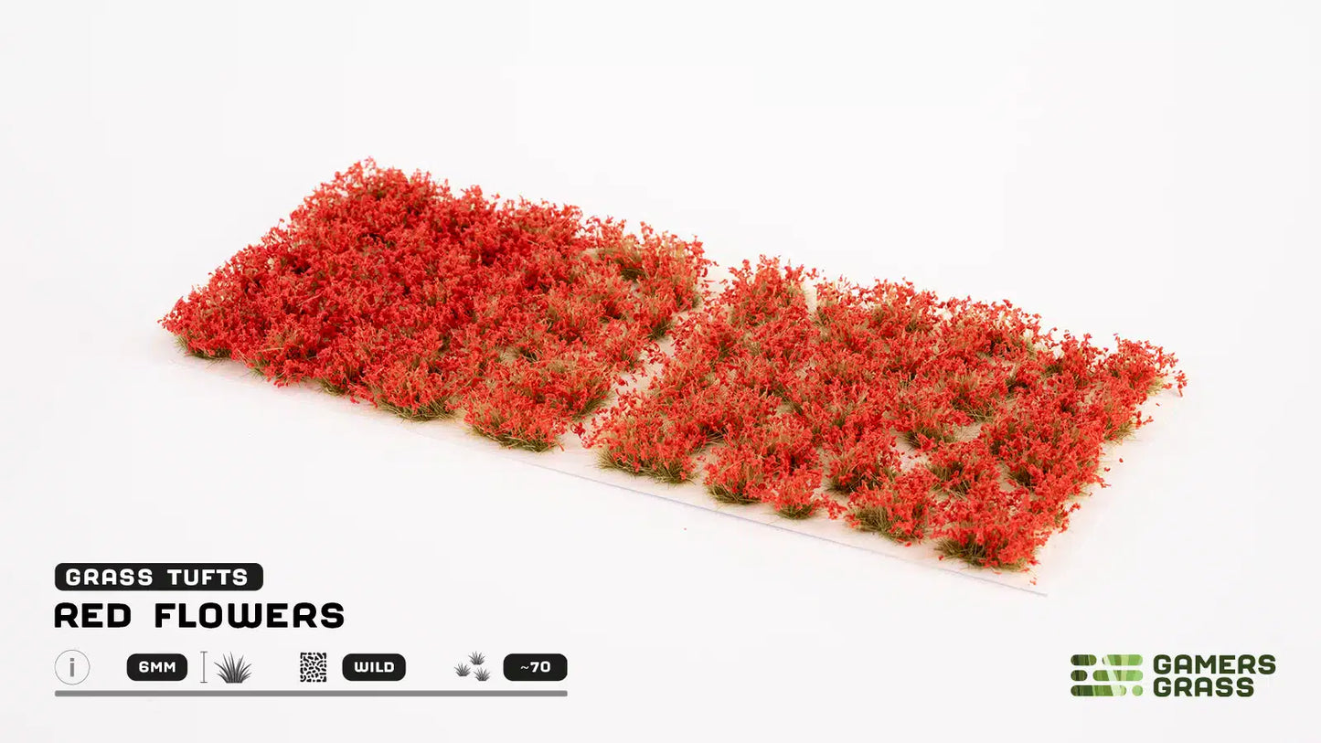 Gamers Grass Tufts: Red Flowers - Wild