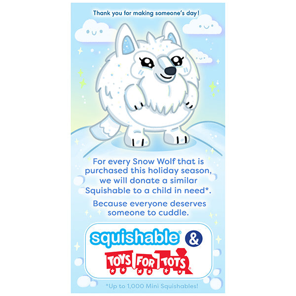 Squishable Snow Wolf for Charity (Mini)