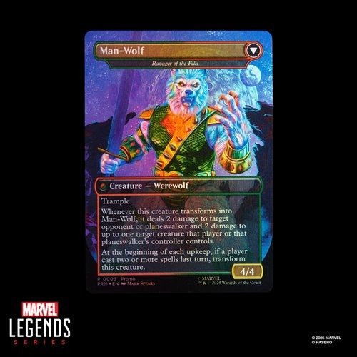 Spider-Man Marvel Legends Magic: The Gathering Man-Wolf 6-Inch Action Figure and Card
