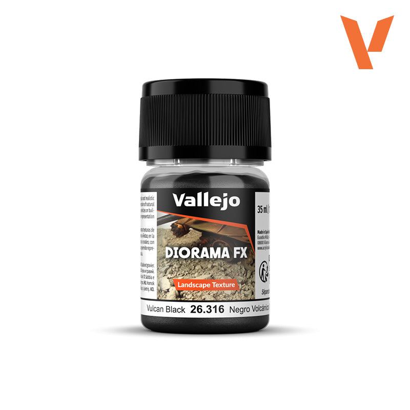 Vallejo Diorama FX: Landscape Texture - Vulcan Black - 0.1-0.6 mm