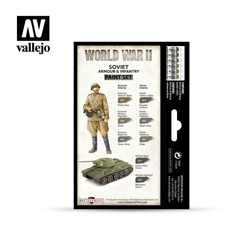 Model Color: WWII Paint Set - Soviet Armour & Infantry
