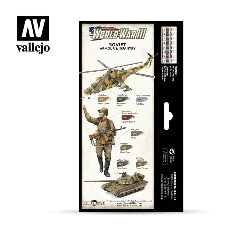 Model Color: WWIII Paint Set - Soviet Armour & Infantry