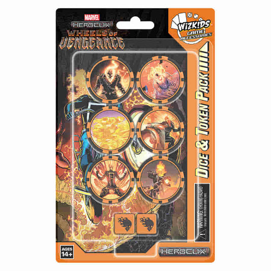 MARVEL HEROCLIX: WHEELS OF VENGEANCE DICE AND TOKEN PACK