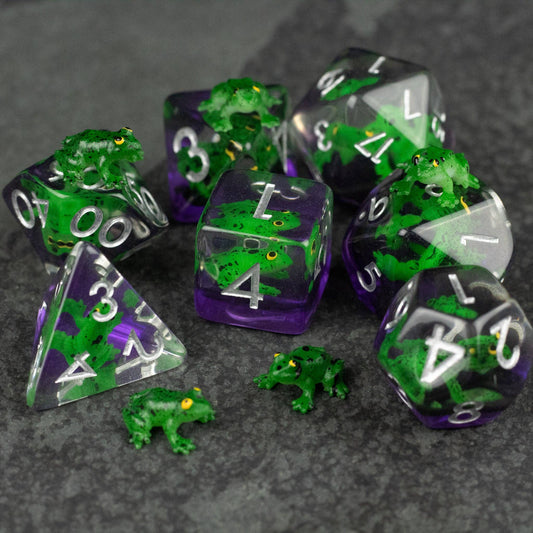 Riftgate -  Green Frog Dice Set