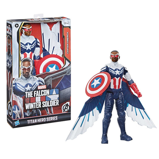 Marvel Titan Hero Captain America Falcon 12in Action Figure Case