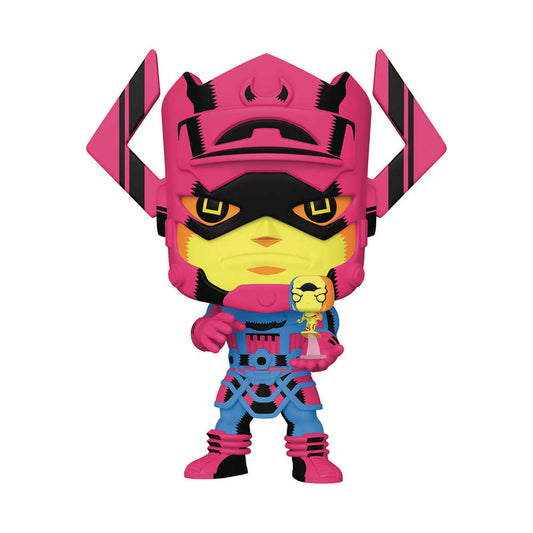 FUNKO Pop Jumbo Marvel Galactus W/Surfer Previews Exclusive Blk Lt 10in Figure