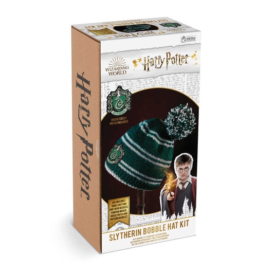 Hp Wizarding World Knit Kit Slytherin House Bobble Hat