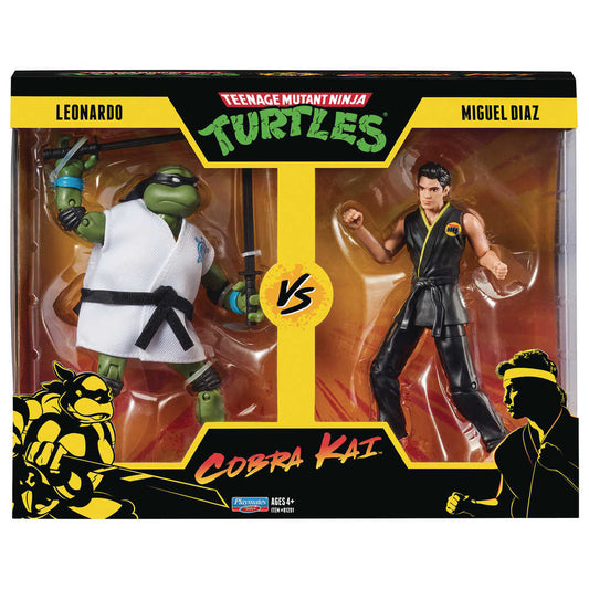 Teenage Mutant Ninja Turtles X Cobra Kai Leonardo vs Miguel Diaz Action Figure 2pk