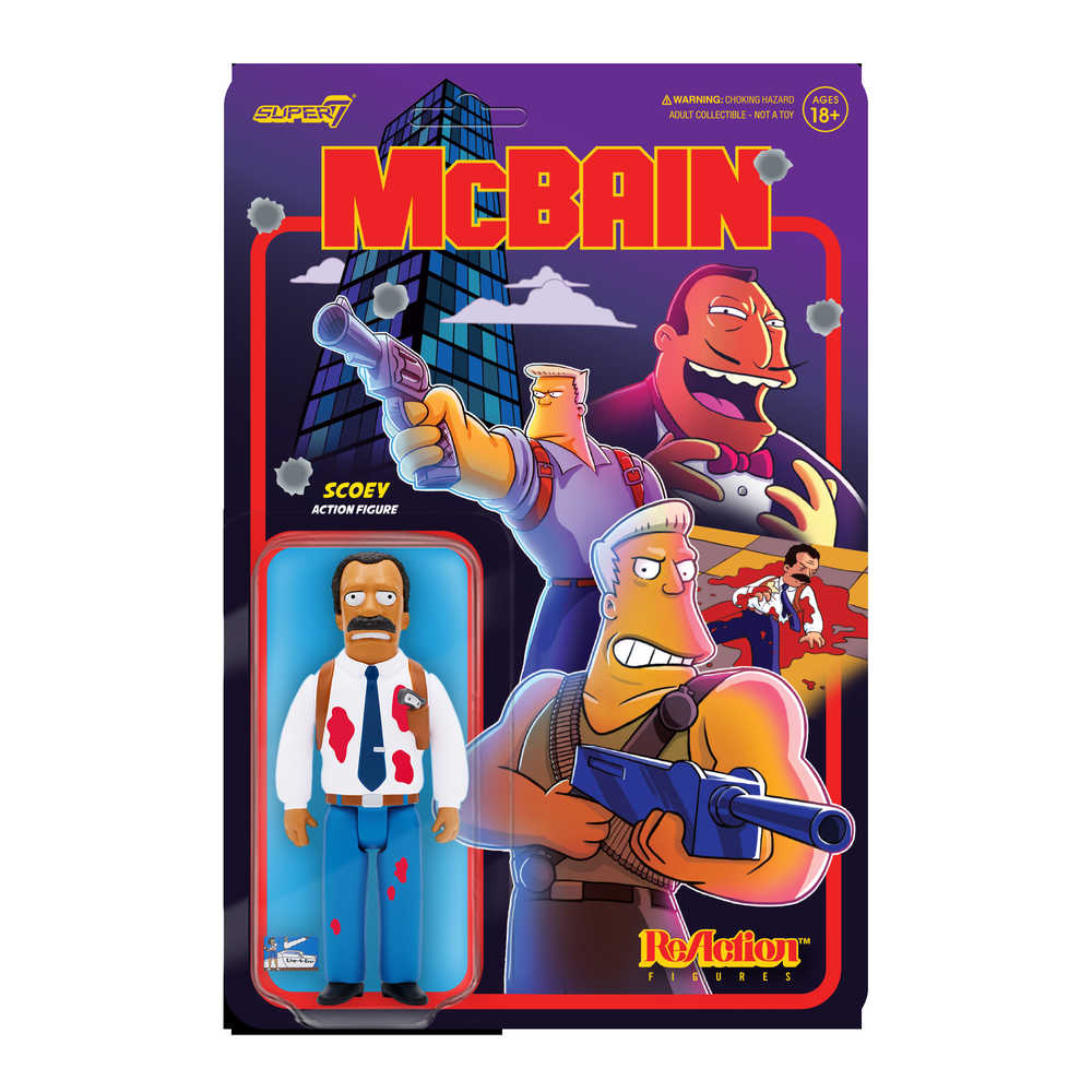 Simpsons W1 Mcbain Skoey Reaction Figure