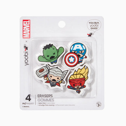Yoobi Eraser 4pk Kawaii Avengers