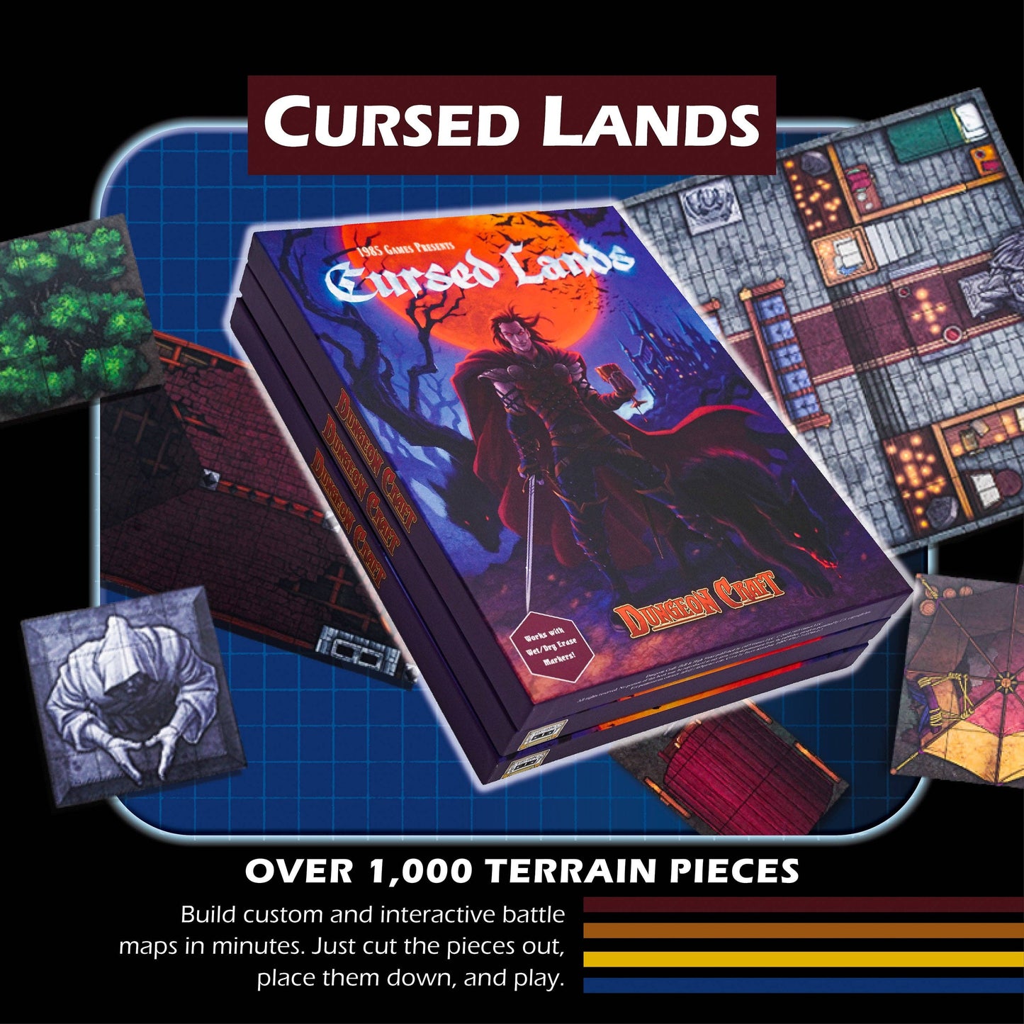 Dungeon Craft - Cursed Lands Book 2D Terrain for DnD
