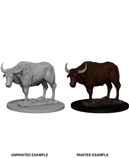WizKids Deep Cuts Unpainted Miniatures: Oxen