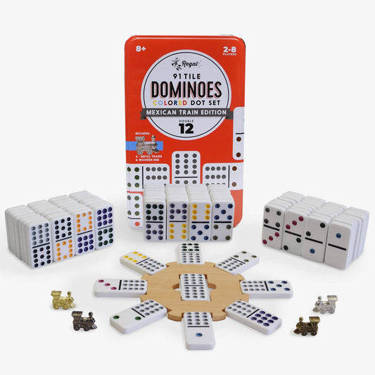 Double 12 Mexican Train Dominoes