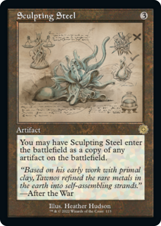 Sculpting Steel (Schematic) (Serial Numbered) [The Brothers' War Retro Artifacts]