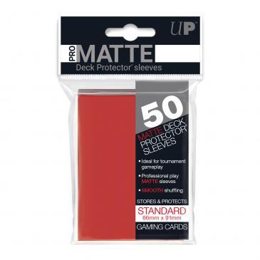 50ct Pro-Matte Red Standard Deck Protectors