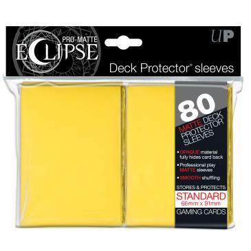 PRO-Matte Eclipse Yellow Standard Deck Protector sleeves 80ct