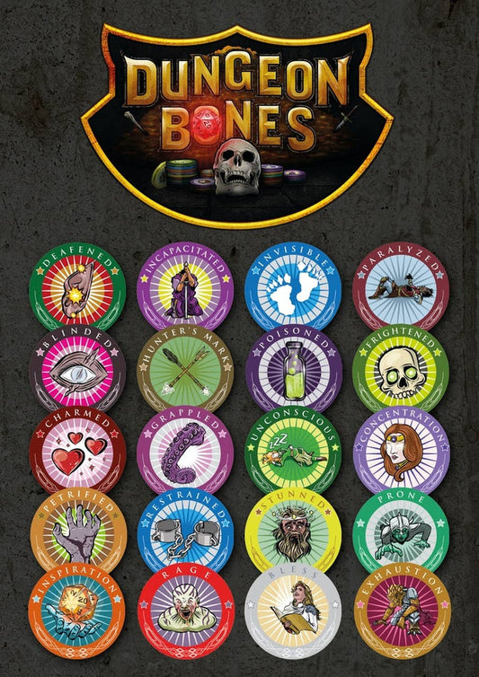 Dungeon Bones RPG Condition Tracker Chips