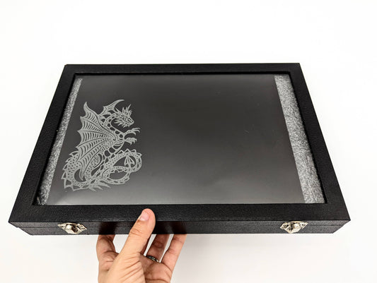 Dragon's Hoard - Glass Top Dice Display Case - D&D Dice Box