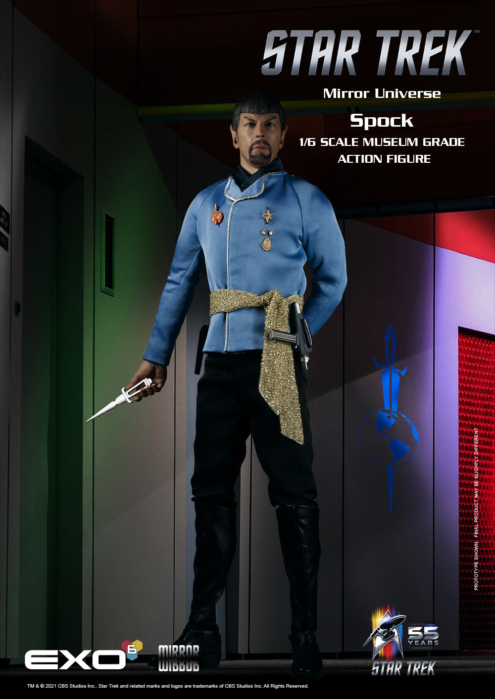 Star Trek Original Series Mirror Spock 1/6 Scale Action Figure