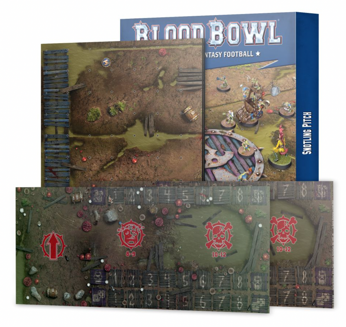 Games Workshop Blood Bowl Snotling Pitch – Double-sided Pitch and Dugouts Set