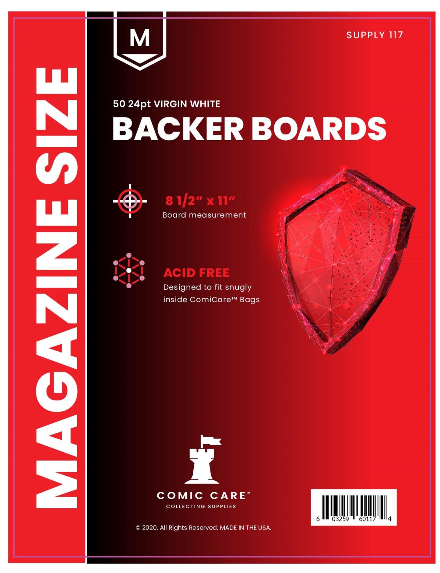Comic Care Magazine Size Backing Boards