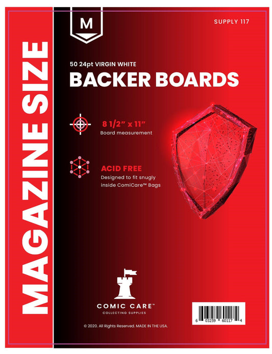 Comic Care Magazine Size Backing Boards